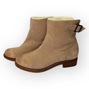 Kelsi Dagger Women's Brooklyn Clay Boots Size 9 Tan Suede Sherpa Ankle Boot